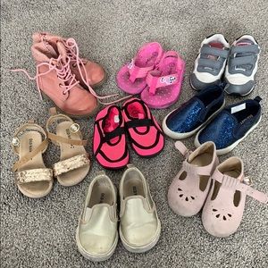 Lot of baby girl shoes